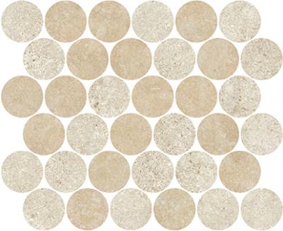 Mosaic Circles Pure Stone 5x5 White_Beige